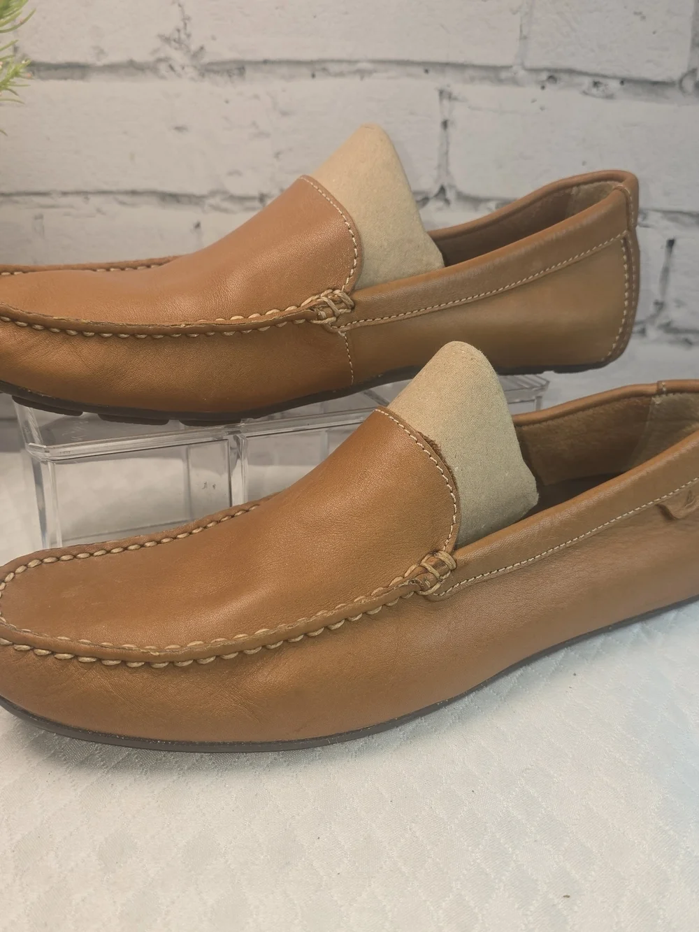 SPERRY TOP-SIDER WAVE DRIVER VENETIAN MOCCASINS TAN LEATHER SLIP-ON MENS 11.5